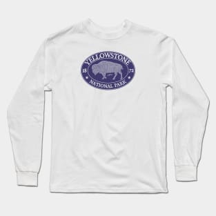 Yellowstone National Park Walking Bison Long Sleeve T-Shirt